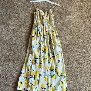 H&M Yellow Lemon Print Dress